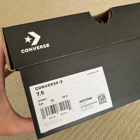 Chuck Taylor All Star Earthy Neutrals leather high top sneakers size 7.5 - Picture 16 of 16